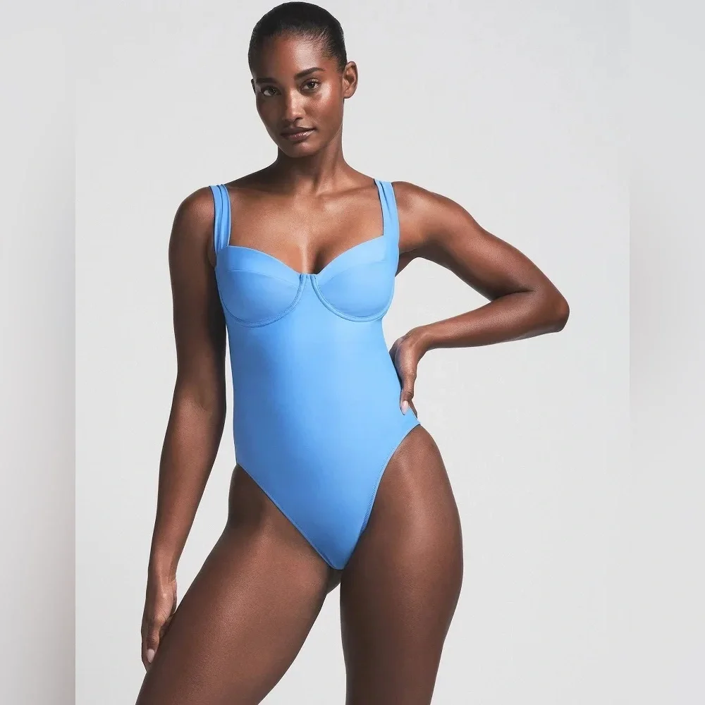 Sw4. Skims signature swim underwire one piece TIDE 🌊 small nwt RARE